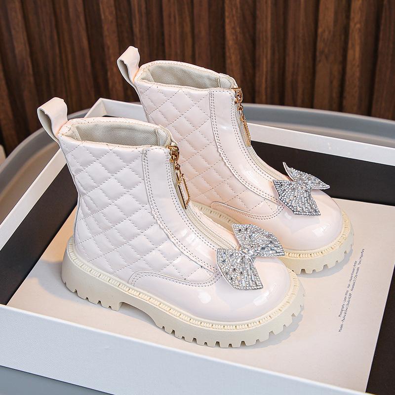 

Чоботи Мартін для дівчаток осінні нові дитячі чоботи модні одномісні чоботи для дівчат британський стиль модні короткі чоботи принцеси 23-25 yards FCL shot 60 pairs бежевий