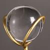 Geometric Iron Frame with Faux Crystal Ball Modern Geometric Tabletop Ornament for Living Room Dining Room Office Table Centerpiece
