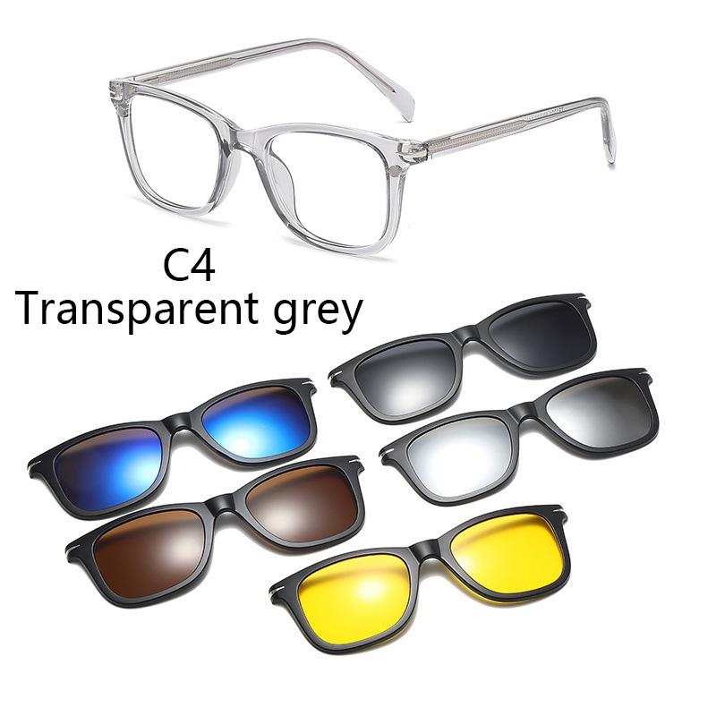 Magnetic Clip-On Polarized Sunglasses With Multiple Lenses Glasses Colorful Tinted Sunglasses Suitable For Nearsightedness