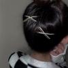 Dongdaemun Rhinestone Cross Hair Clip - Sweet & Simple Accessory for Bangs