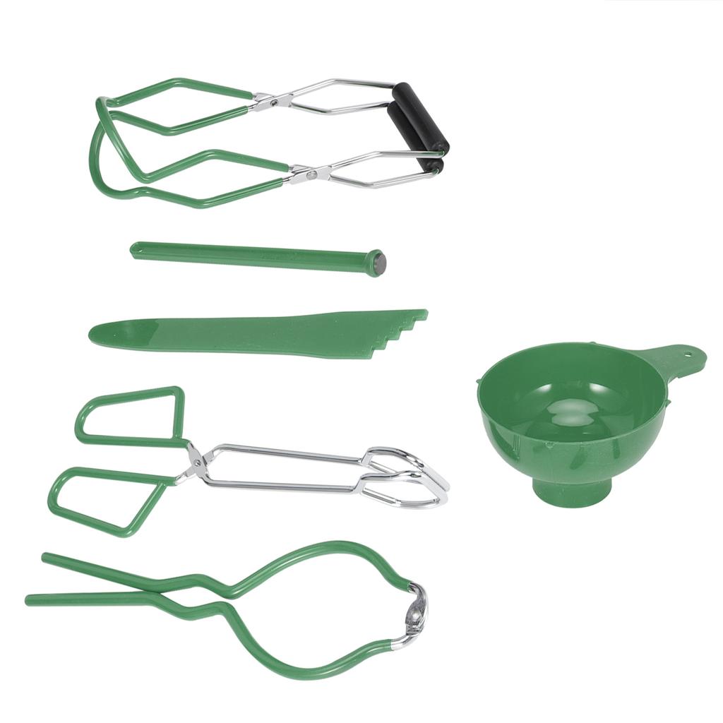 6PCSCelsiusSet Canning Kit Non Slip Food Tongs Jar Lifter Jar Wrench Lid Lifter Funnel Measurer Set