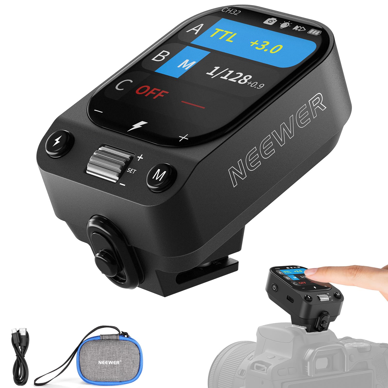 

Беспроводная TTL-вспышка NEEWER с переключателем TCM, OLED-дисплеем, беспроводная для запуска, 1/8000 с HSS, функция, сенсорный экран, передатчик, 3,7 В 1000 мАч, NW420, Z1, Z2, Z760,