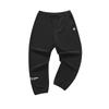 Uniform Letter Mid-Rise Loose Fit Tapered Knit Sports Pants Women Bottoms Black T11W415606F-BK