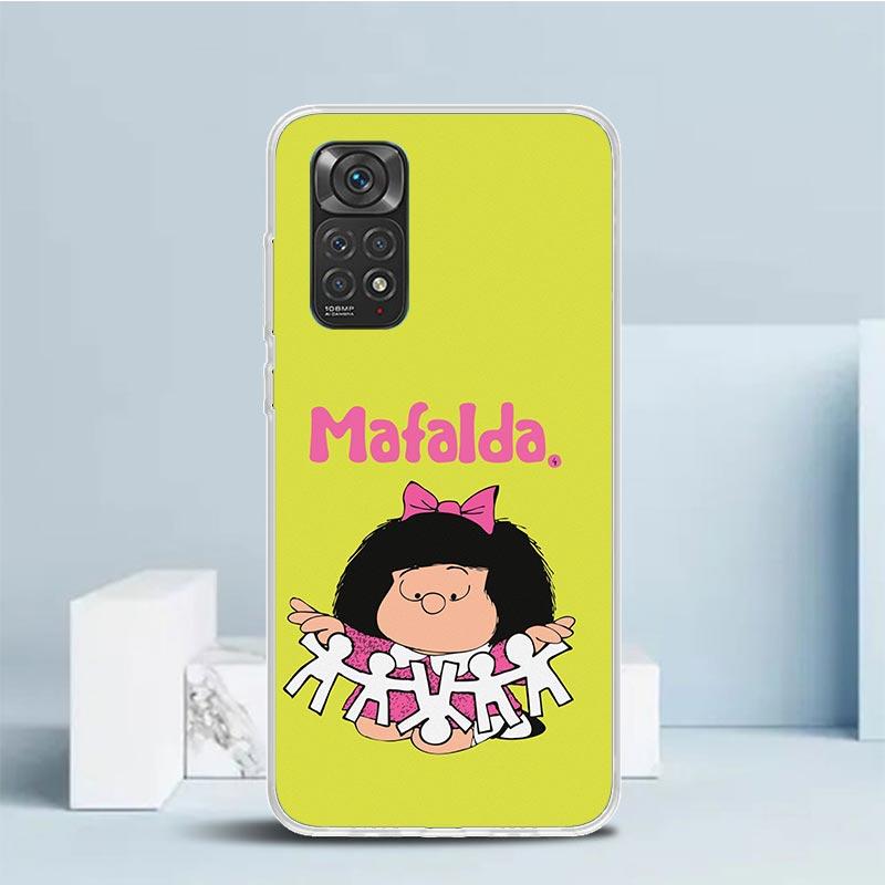 Mafalda Cartoon Phone Case For Xiaomi Redmi Note 15 14 14S 13 12S 12 Pro Plus 11S 11 11T 11E 10S 10 + Soft TPU Back Cover Redmi