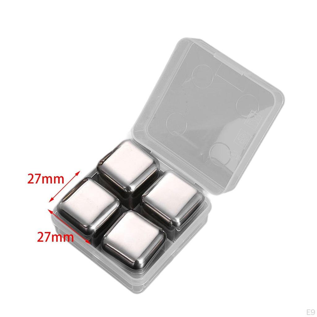 Stainless Steel Ice Cubes for Refreshing Drinks, Entertaining And Gifting