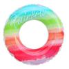 Anello gonfiabile da nuoto rétro a righe ispessito per bambini Xiao Lü - Design Oliva e Fiore di Ciliegio