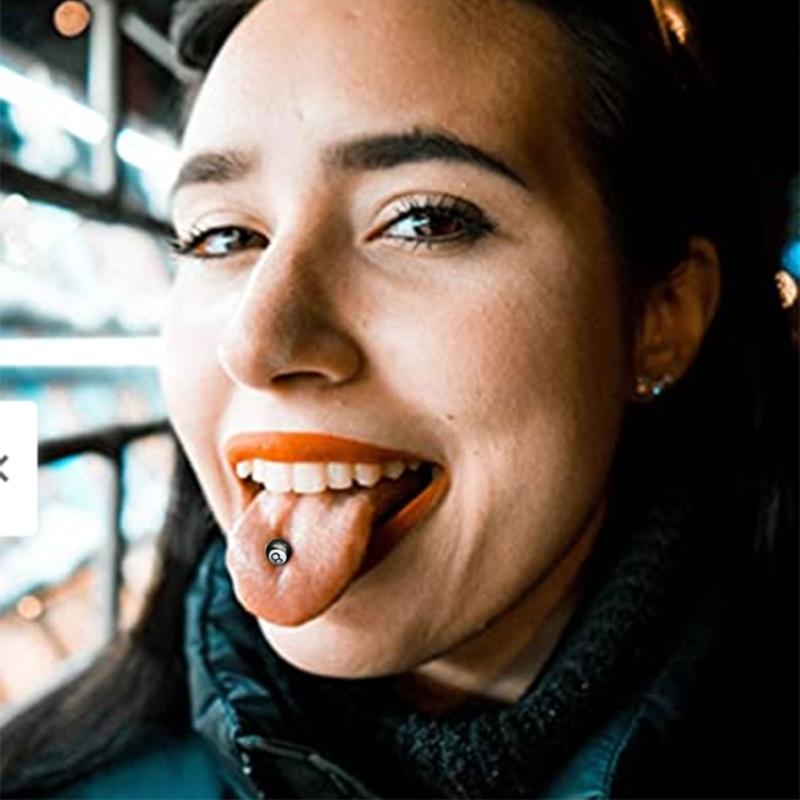 Anneaux de langue de billard pour femmes, bijoux de perçage de langue en acier inoxydable, longueur de barre de 12 à 16mm pour anneaux de langue