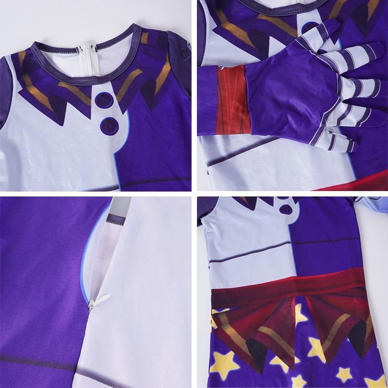 Sundrop Fnaf Clown Cosplay Clothing Boys Girls Bodysuit Mask Party Jumpsuit Perfect For Halloween Cosplay And Parties