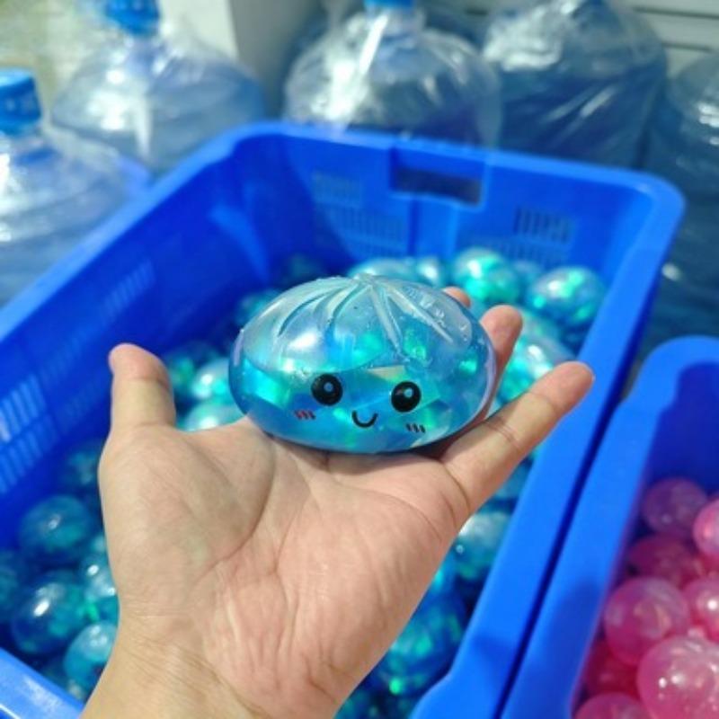 Colorful Ribbon Buns - A Fun and Colorful Shiny Style Baking Toy for Stress Relief and Venting. Transparent Coloration.