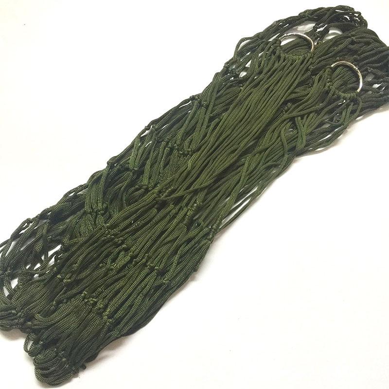 

Outdoor Gear - Thickened Mesh Camping Hammock, Nylon Rope Single-Person Mesh Hammock армия зеленый