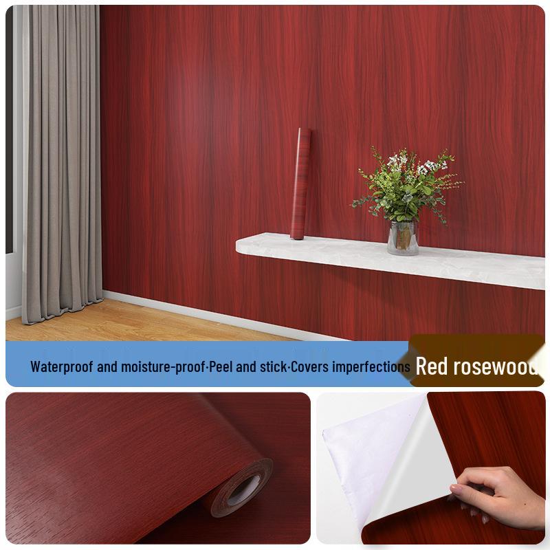 Folha Autoadesiva Espessa com Grão de Madeira: Adesivo de Madeira Falsa para Armários, Roupeiros, Portas, Mesas e Móveis