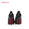 Fashion Aphixta Pointed Toe Women Thin Heel Shoes 10cm Heels Pointed Toe Patent Leather Wedding Party Shoes Woman Big Size 48
