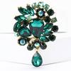 Elegant Rhinestone Alloy Brooch - Versatile Medium-Sized Corsage Pin for Women's Fashion