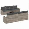 Garden Sofa Set Light Grey 55 X 55 X 37 Cm Poly Rattan
