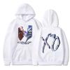 Autumn Winter Fashionable Casual Men Women Hooded Wool Lined Printed Sweatshirts