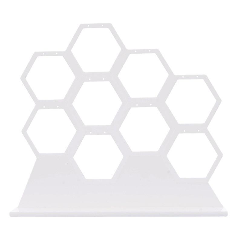 Earring Holder Organizer Honeycomb Earring Stand Wood Earring Display Beehive Jewelry Organizer Stand for Stud Earrings 1
