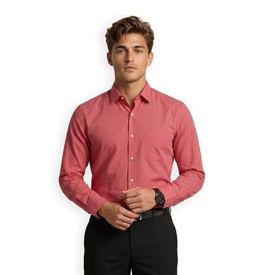 Men's Everyday Solid Slim Fit Full Sleeve Formal Shirt | Slim Fit Cotton-Rich Shirt