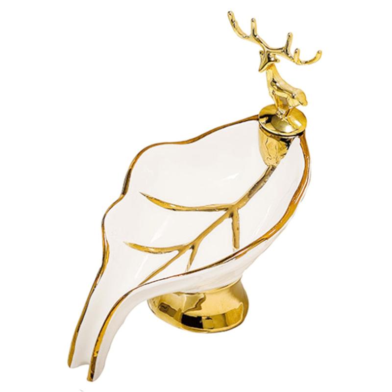 Light Bathroom Household Drain Soap Rack Leaf Shape Portable Luxury Style Soap Holder Tray New Creation