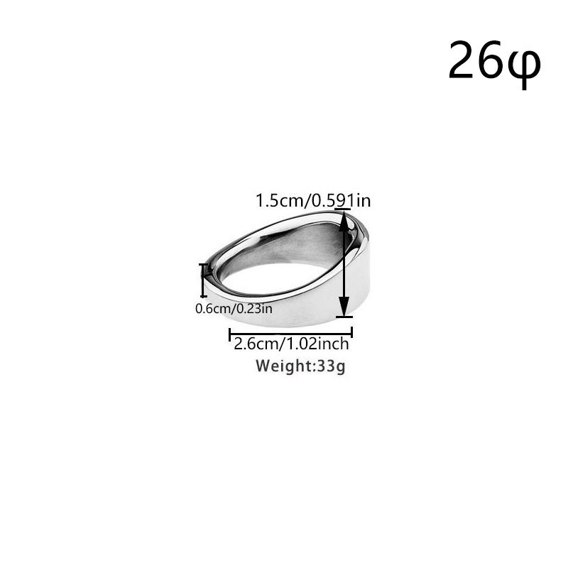 Stainless Steel Bevelled Design Penis Ring Men's Sexual Stimulation Device Chastity Foreskin Glans Lock Ring Enhanced Pleasure