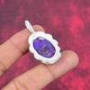 Pendentif turquoise en cuivre violet, bijoux en argent sterling massif 925, pendentif en pierre précieuse, cadeau pour elle, bijoux délicats faits à la main
