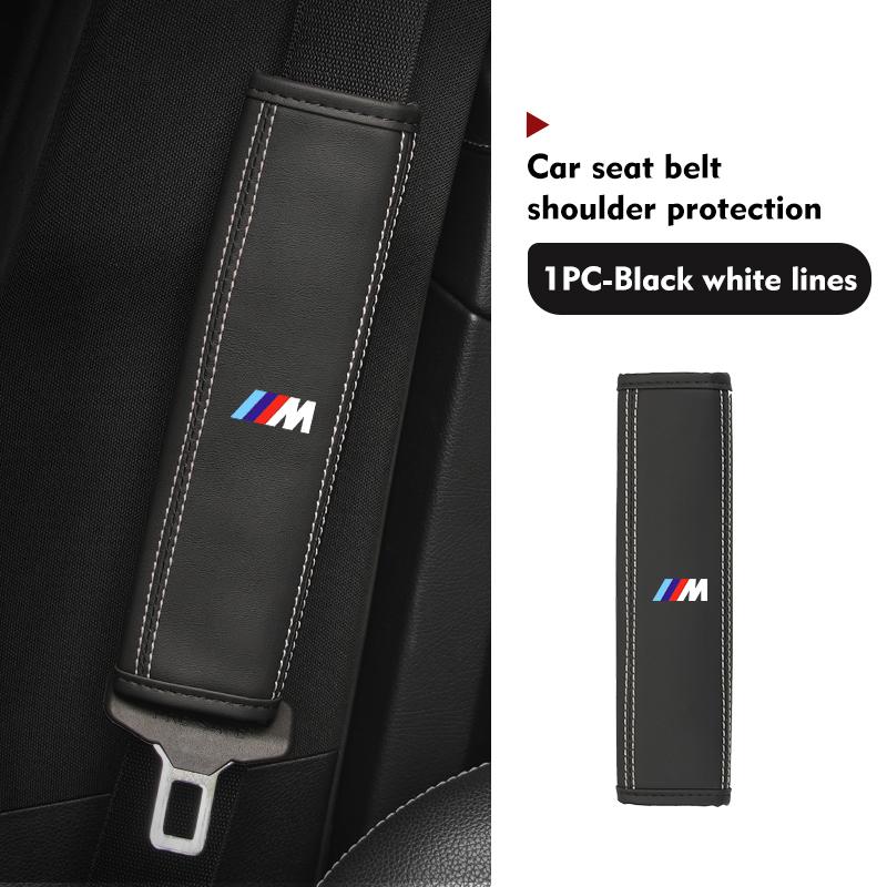 For BMW Leather Car Seat Belt Shoulder Protector Seat Belt Cover Performance X1 X3 X5 E39 E46 E90 F20 E60 F30 M3 M5