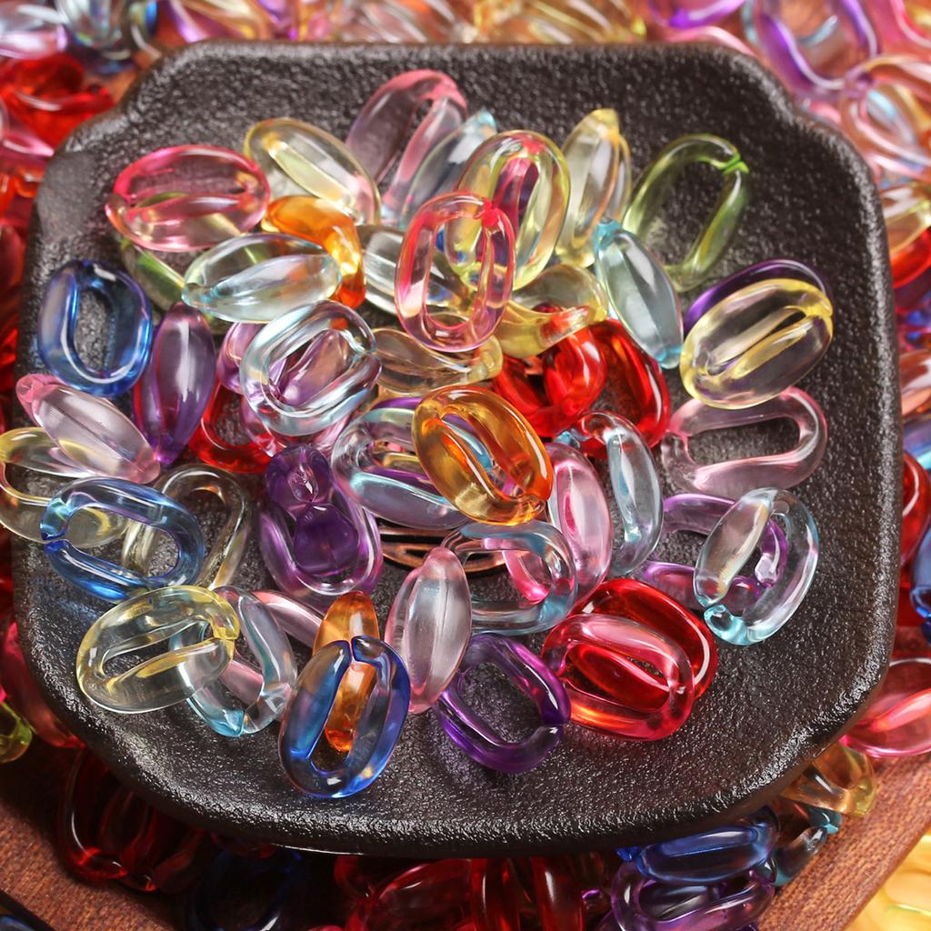 Chain Beads O Shape DIY For Jewelry Making 11*16mm