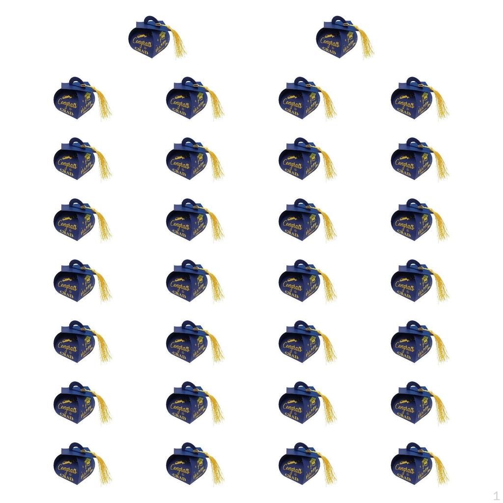 30 Graduation Cap Gift Boxes for Celebrations Party Favor Supplies Easy to Assemble Treat Box