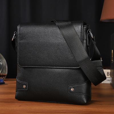 Sac bandoulière décontracté en cuir véritable pour homme, sac à bandoulière vintage tout-en-un en cuir de vachette, sac messager vertical décontracté de grande capacité