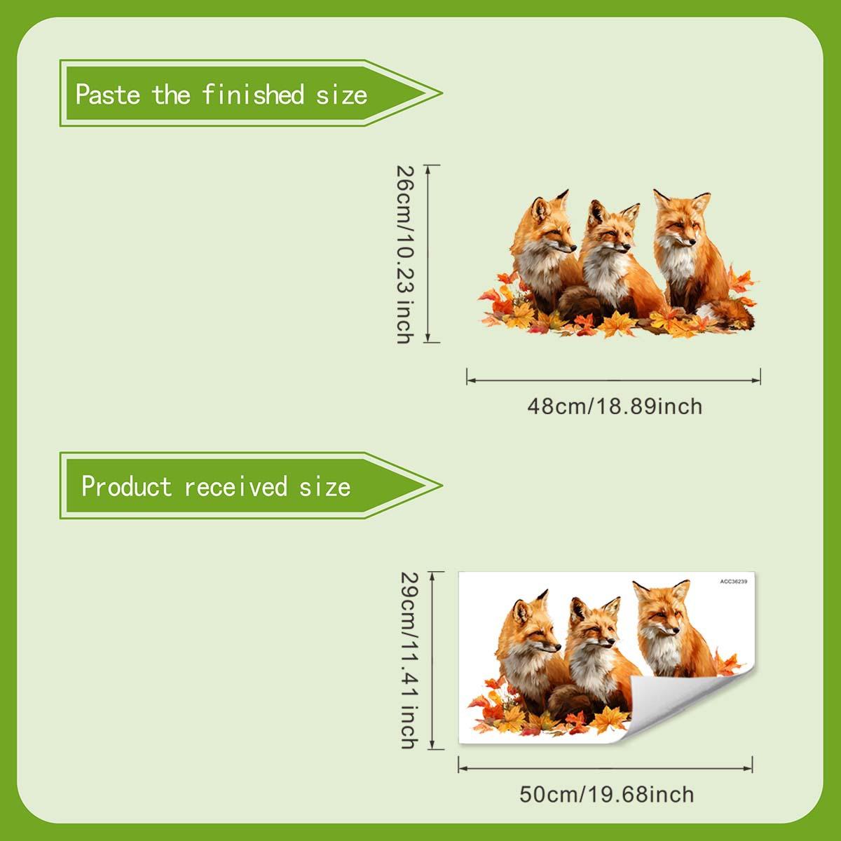 

Натуральный Ветер Осеннее Настроение Лиса Настенный Постер - Забавные Элементы Самоклеящиеся Бесшовные Клейкие для Домашнего Декора Наклейки Opp bag