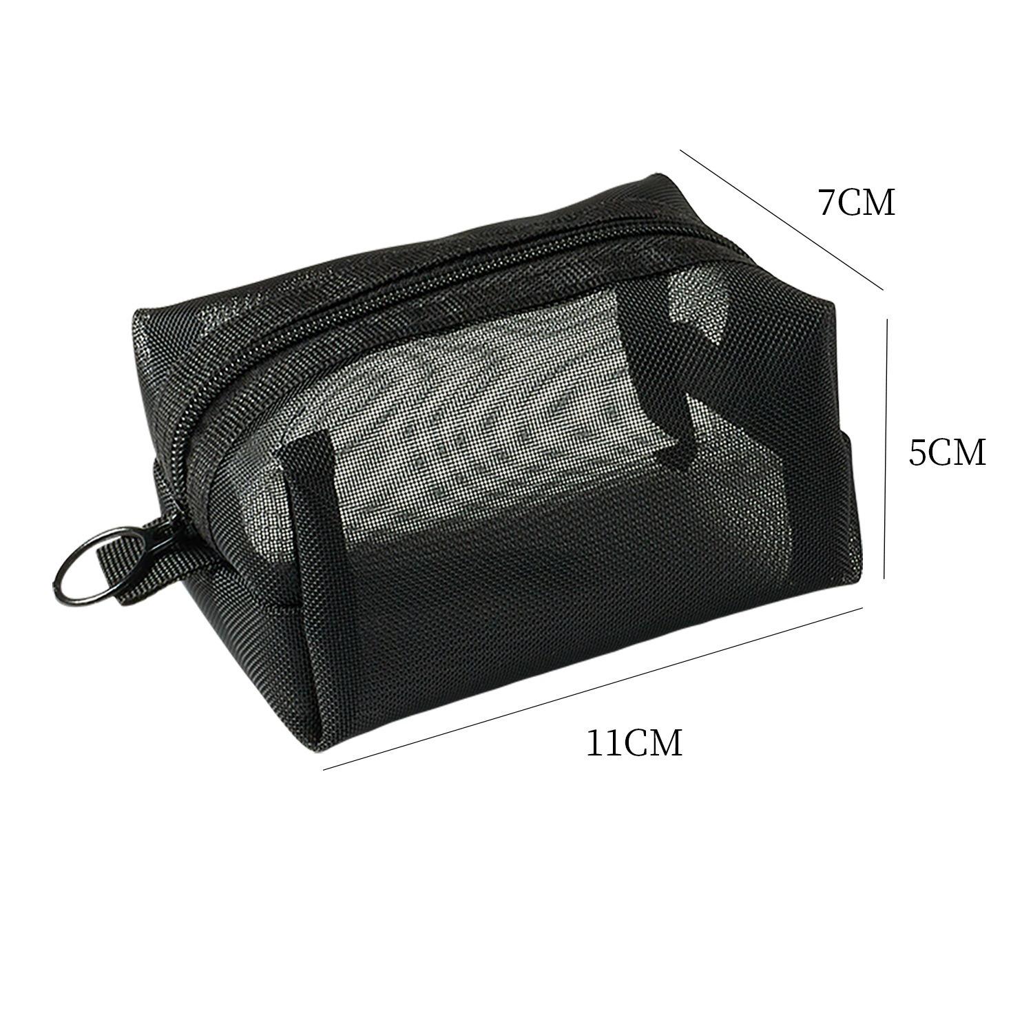 

Мини прозрачная косметичка, сумка для хранения, кабель для передачи данных, зарядный кабель, чехол для хранения наушников чёрный