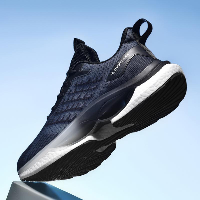 Men's Shoes New Mesh Breathable Running Shoes Fashionable Versatile Trendy Shoes Real Popcorn High Elastic Casual Sports Shoes