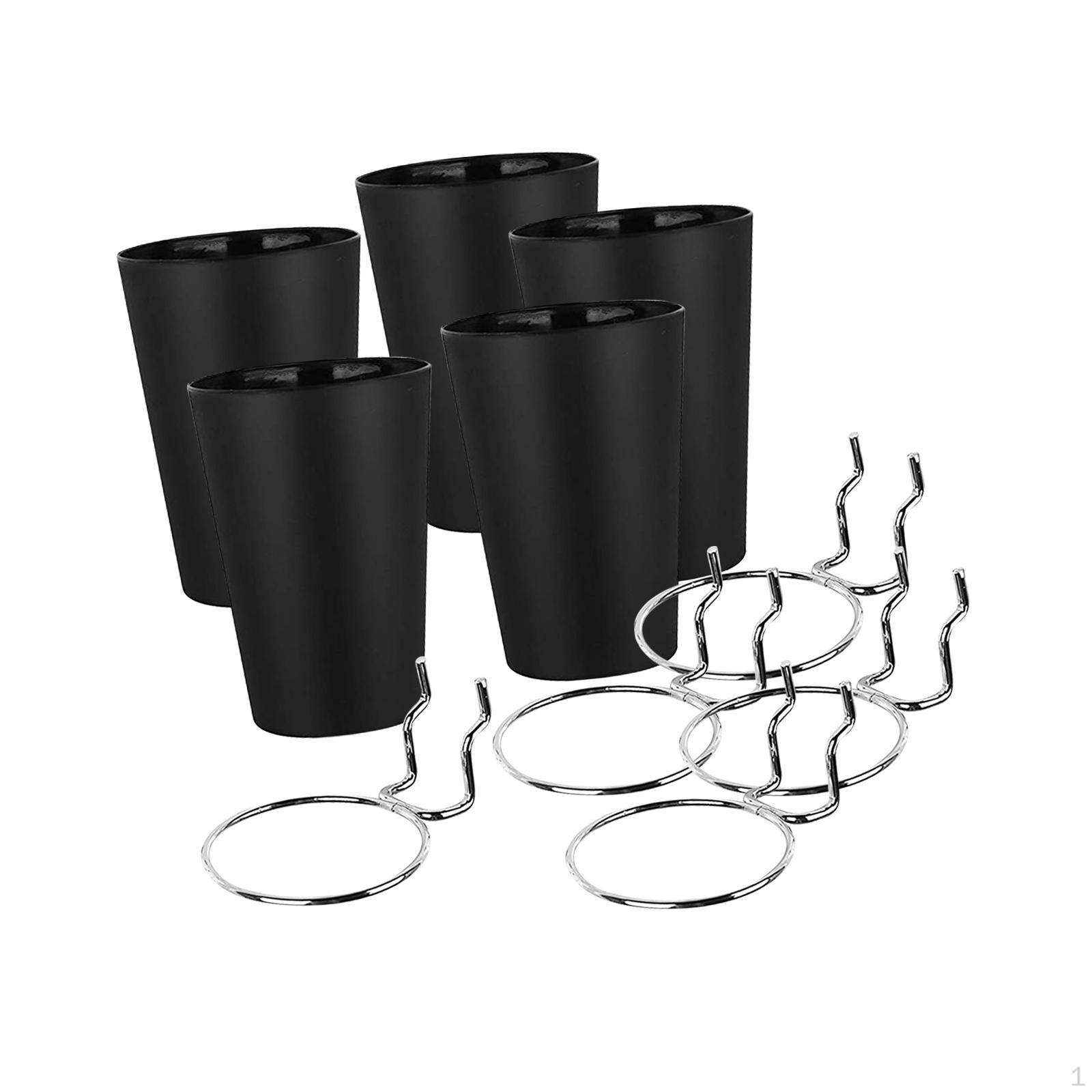 

Упаковка з 5 гачків і чашок для зберігання інструментів Black