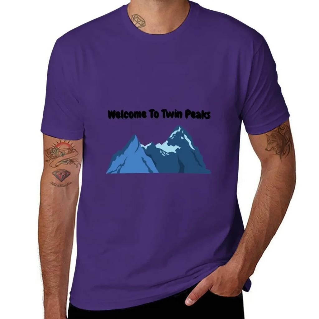 Welcome To Twin Peaks T-Shirt summer top oversized sublime black t-shirts for men