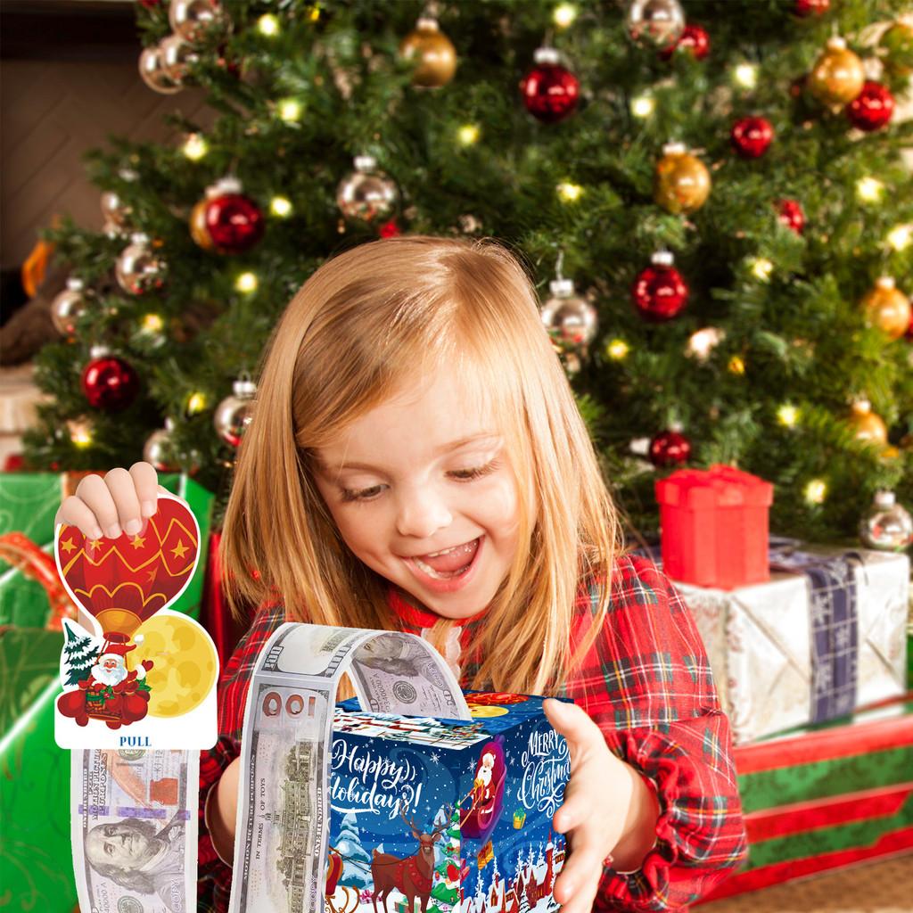 Deep Christmas Blue Theme Pattern Gift Box Holiday Decoration Atmosphere Prop