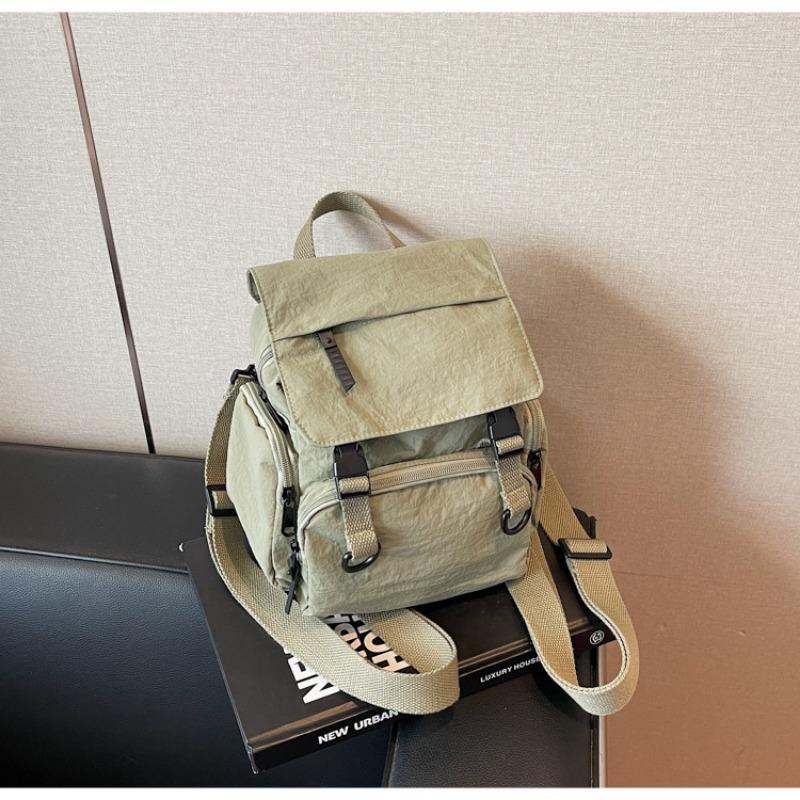 Canvas bag women's large-capacity new summer casual messenger bag multi-functional mountaineering bag backpack