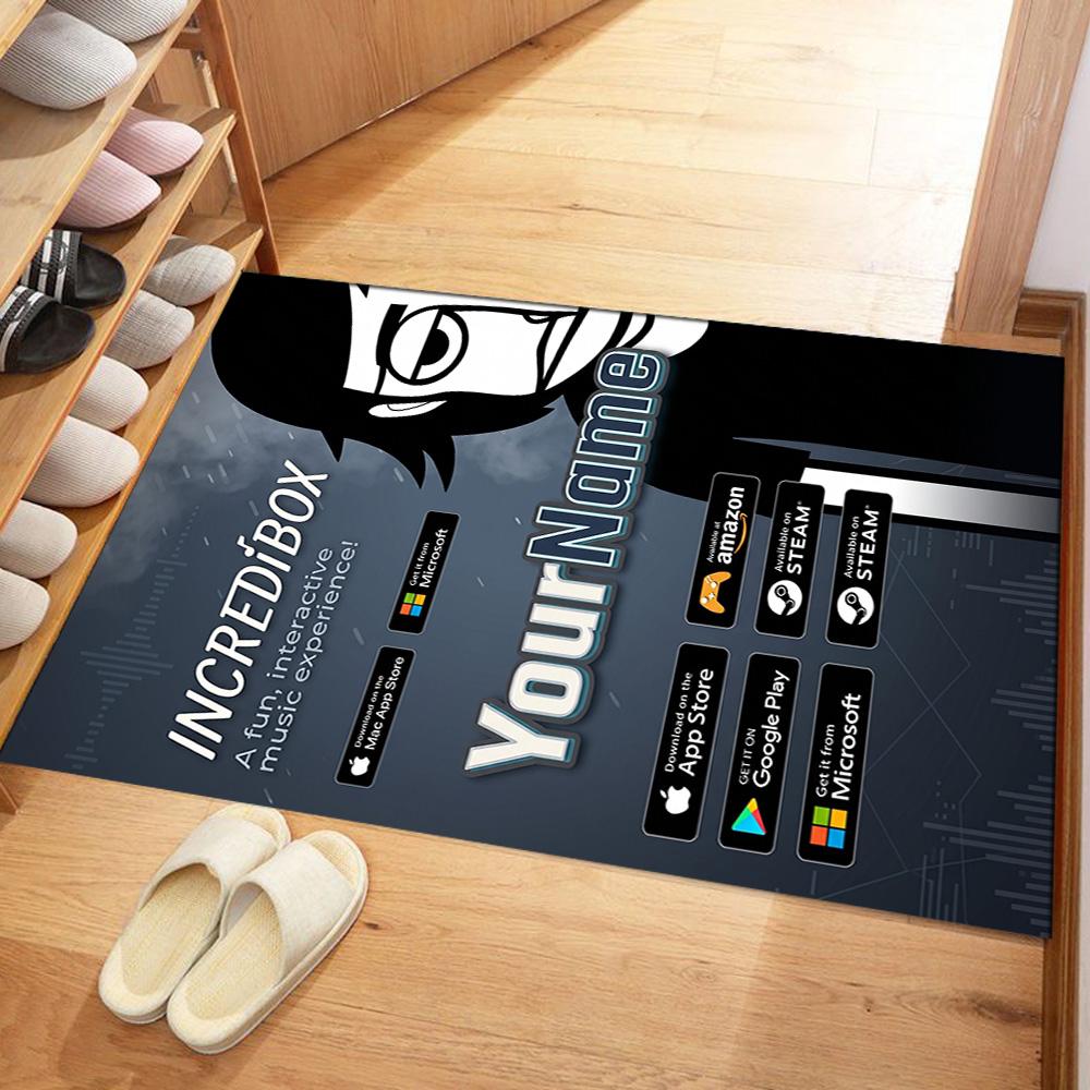 Incredibox Customizable Name Area Rug Suitable for Study room Playrooms Decorate room Game Room Anti-slip Rug Anime Office Decor Gift for Festivals