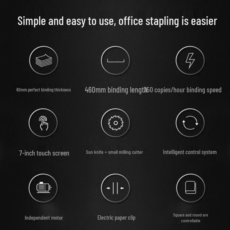 GEPAD Fully Automatic Wireless Hot Melt Glue Binding Machine CN plug (adapter included)