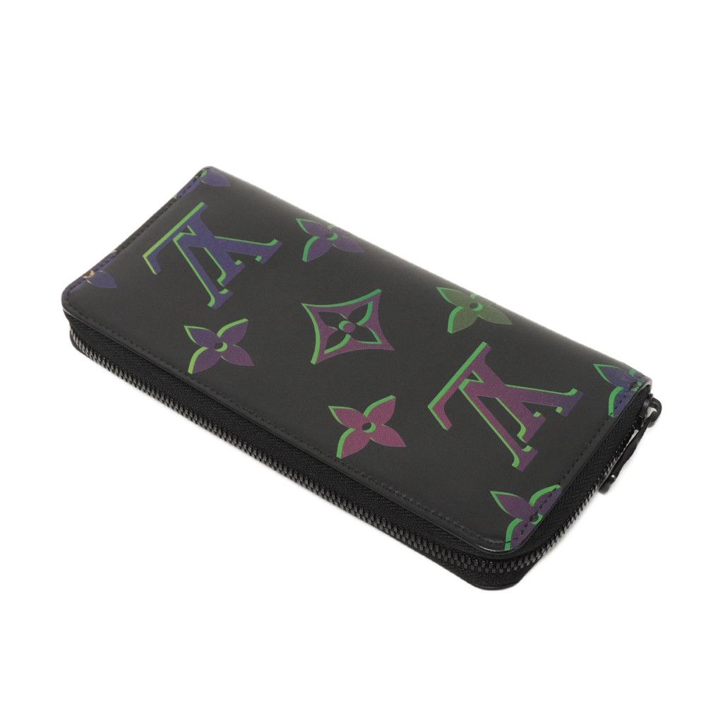 Used 12564 Zippy Wallet Vertical M82368 7940 Japan Exclusive Multicolor RFID Monogram Spotlight Noir Men's from Japan