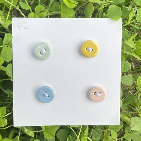 Rainbow Ceramic Button Fasteners for DIY Knitting & Doll Clothes (12/15mm)
