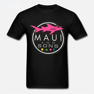Maui and Sons Shark TShirt Funny Anime Shirt Women Unisex Summer Casual Short-sleev Tops Ropa Hombre Camisetas De Mujer