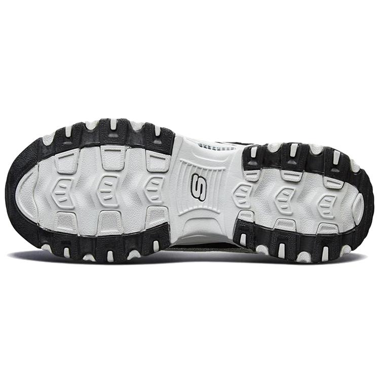 Skechers D'Lites Cushioning Lightweight Height Increasing Low Top Chunky Sneakers Women's Black White (Unisex) Chunky Sneakers 11914 BKW