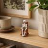 Halloween Rocking Chair Figure for Shelf Display and Room Styling, Skull Home Accent for Bookcase and Entry Placement