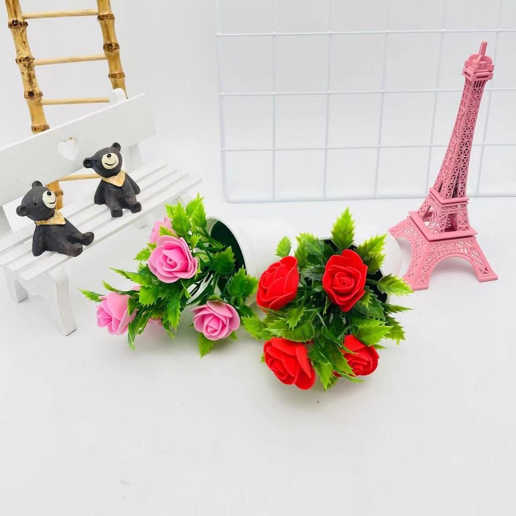 Artificial Rose Potted Plant For Wedding Photography And Home Decoration