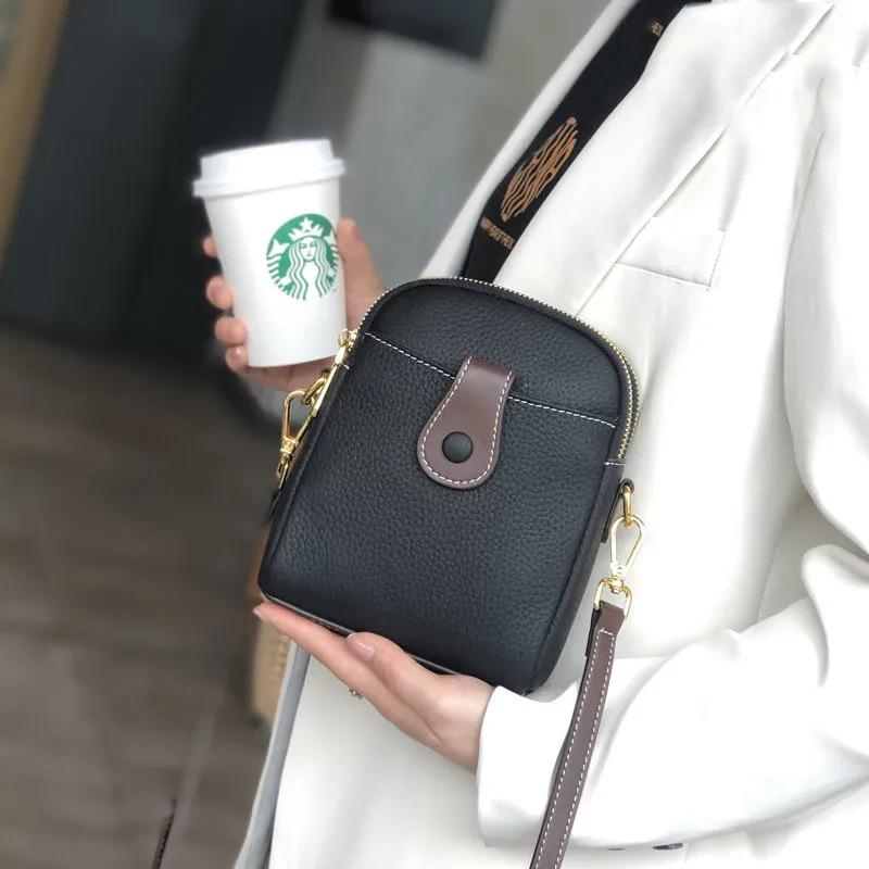 

Spring/Summer 2025 Women s Genuine Leather Mini Crossbody Phone Bag - Versatile, Hot Single Shoulder Handbag.