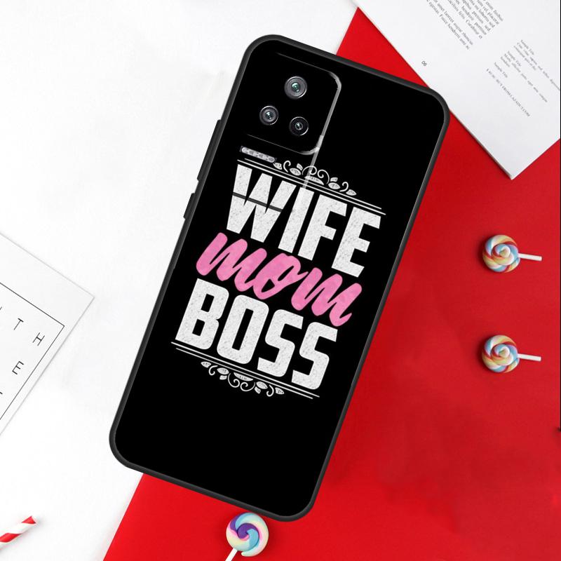 Wife Mom Boss Quotes Cover For Xiaomi 14 Ultra 15 13 11T 12T 13T 14T Pro POCO X7 Pro X3 X5 X6 M6 F5 F6 Pro Case