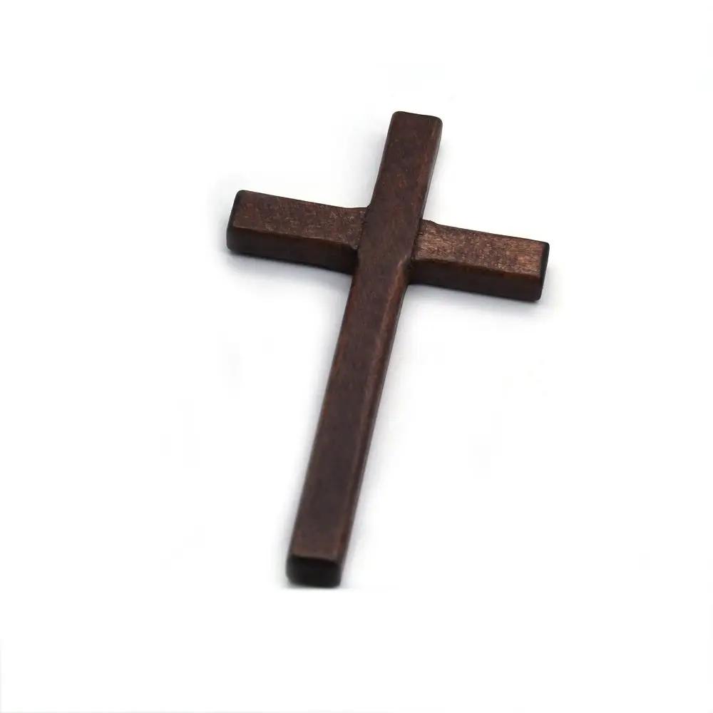 1PC Creative Christian Wooden Cross 12cm Hanging Wall Large Long Crucifix Two Color for Home Decoration