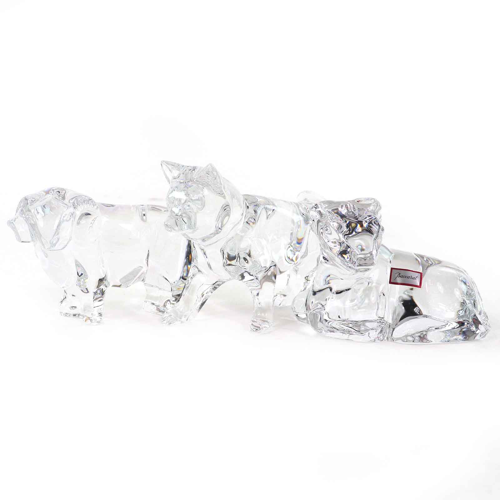 

Pristine Baccarat Chinesezodiac Ox, Sheep, Dog, Object,Interior Decoration,clear Used