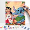 Disney oil painting Lilo and Stitch painting art handmade diy painting home decoration gift