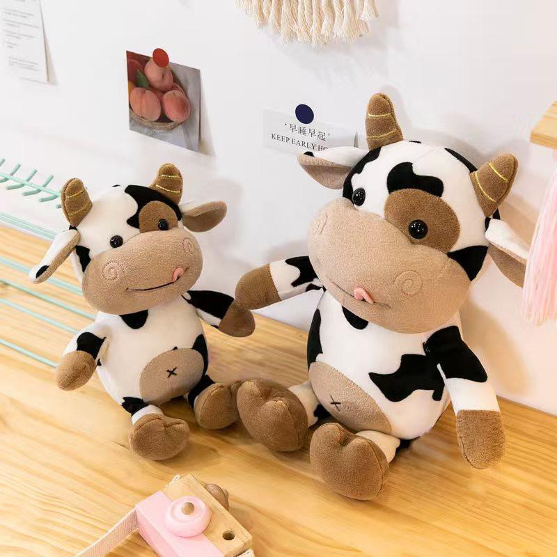Cute Plush Toy Of A Calf And Cow Adorable Habi Calf Doll Cute Cow Plushie The First Choice For Children'S Birthday Gifts