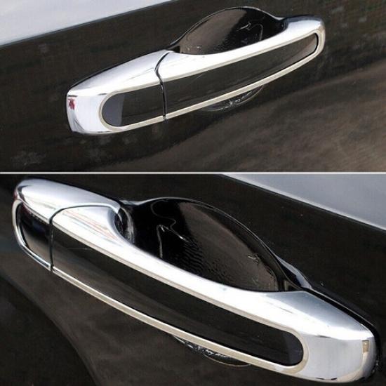 For Jeep Compass 07-2016 Bright Chrome Outside Door Handle Frame Cover Trim